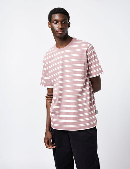 Pata Cotton in Conversion Pocket Stripe T-Shirt - Evening Mauve