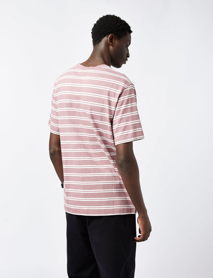 Pata Cotton in Conversion Pocket Stripe T-Shirt - Evening Mauve